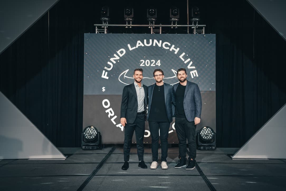 Bridger Pennington, Mason Vranes, and Lincoln Archibald at Fund Launch Live 2024